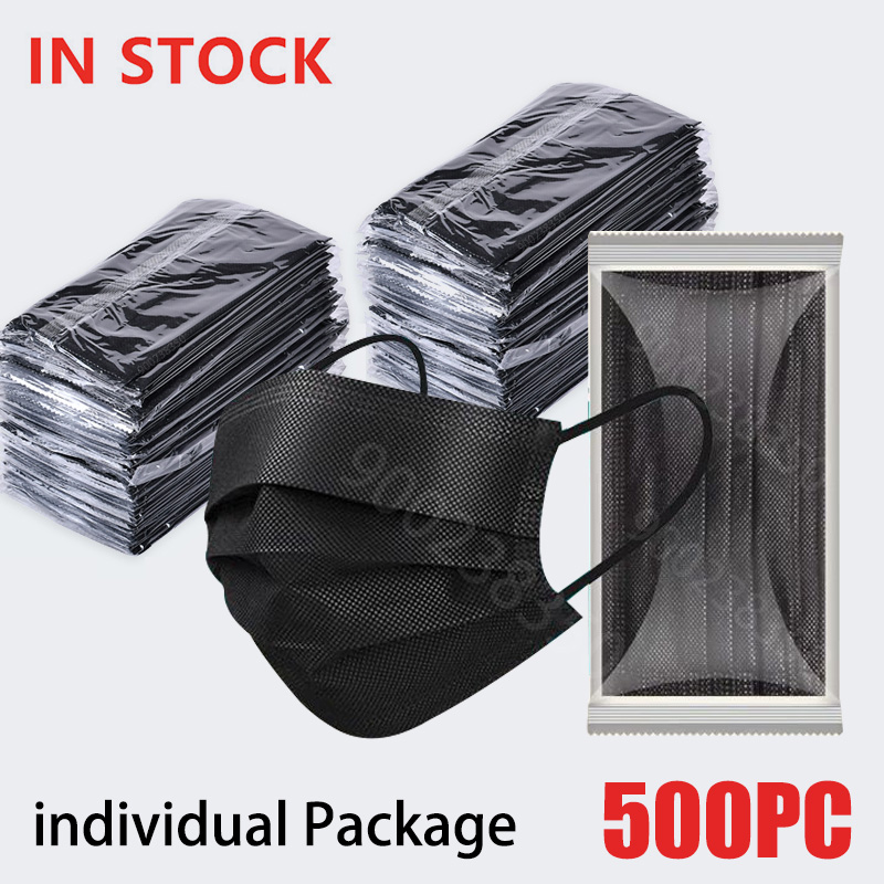 Surgical Mask - 50-500 stuks zwarte, gecertificeerde, wegwerpmaskers voor