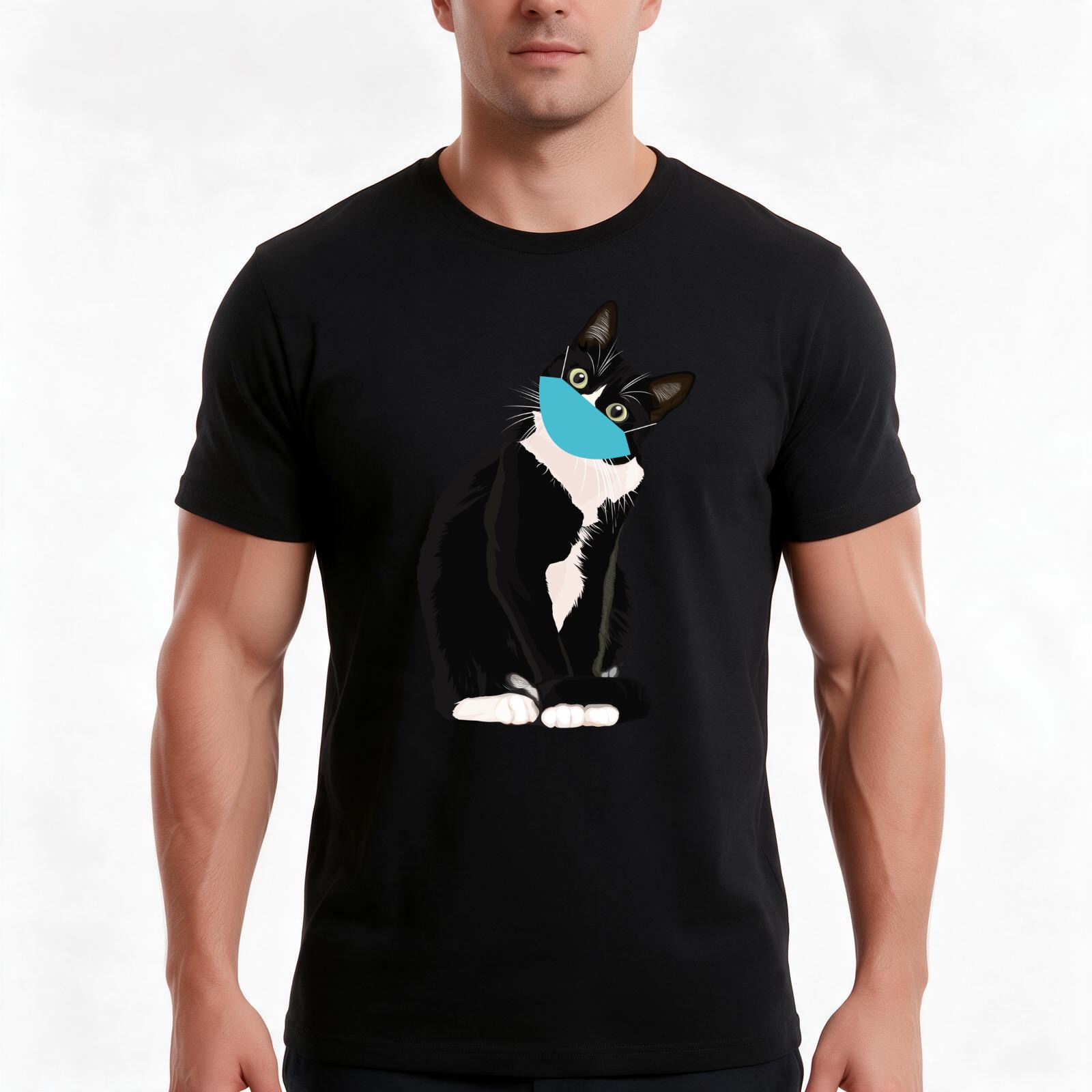 Surgical Mask - Schattig T-shirt met een kat die
