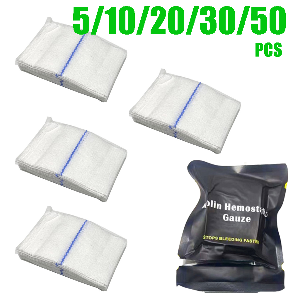 First Aid Kit - 7.5*1.5M Hemostatische Kaolin Gaas Combat Emergency