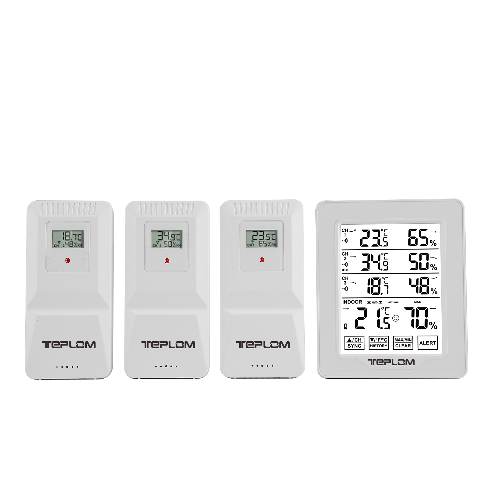 Thermometer Digital - 3-in-1 draadloze digitale thermometer voor binnen