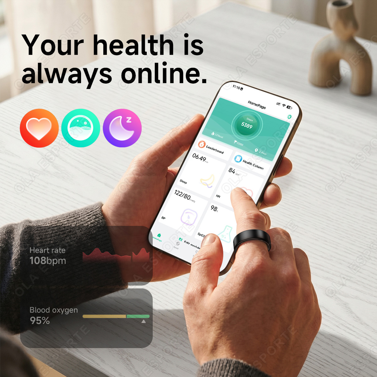 Outdoor sport smart ring harts - Blood Pressure Monitor recensie en prijs