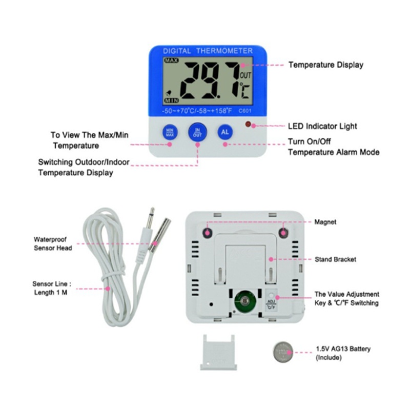 LCD-display digitale koelkastt - Thermometer Digital recensie en prijs